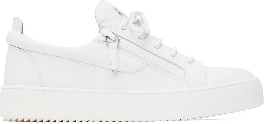 Giuseppe Zanotti White Frankie Sneakers - Picture 5