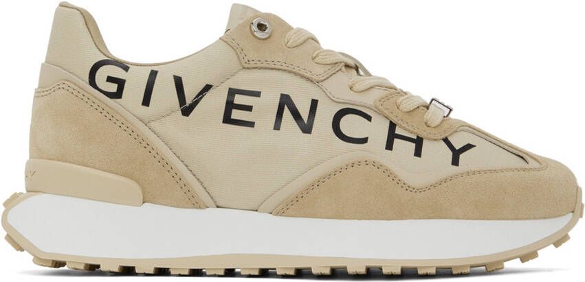 Givenchy Beige Paneled Logo Sneakers - Picture 5