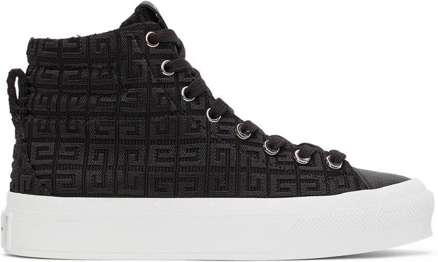 Givenchy Black 4G City High Sneakers - Picture 3