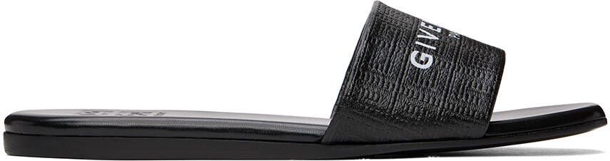 Givenchy Black 4G Flat Sandals - Picture 5