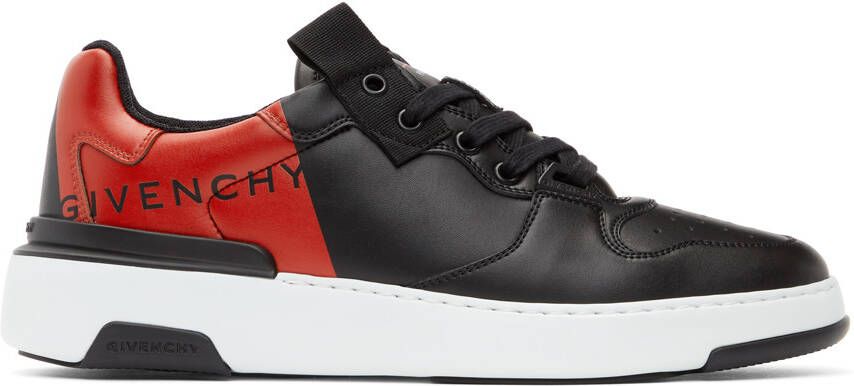 Givenchy Black & Red Wing Sneakers - Picture 5