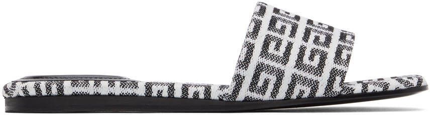 Givenchy Black & White 4G Sandals - Picture 5