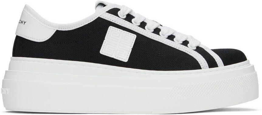Givenchy Black & White City Platform Sneakers - Picture 5