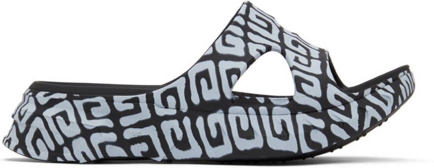 Givenchy Black & White Marshmallow Sandals - Picture 4