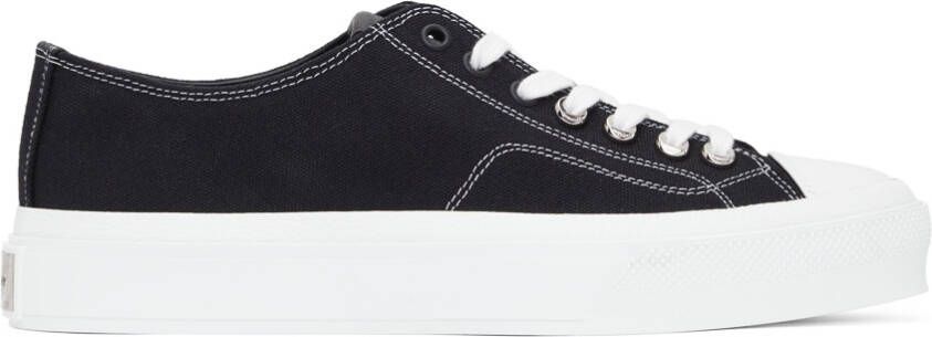 Givenchy Black Canvas City Sneakers - Picture 5