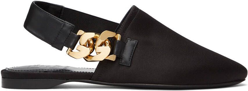 Givenchy Black Chain Slingback Mules - Picture 3
