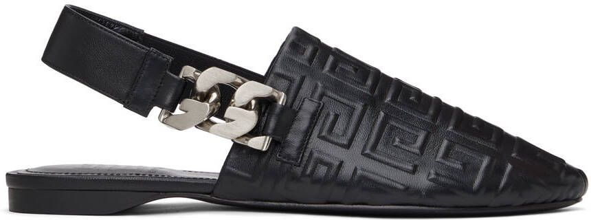Givenchy Black G Chain Slingback Mules - Picture 3