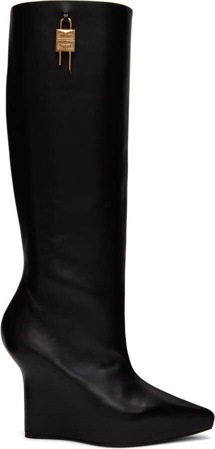 Givenchy Black G-Lock Boots - Picture 5