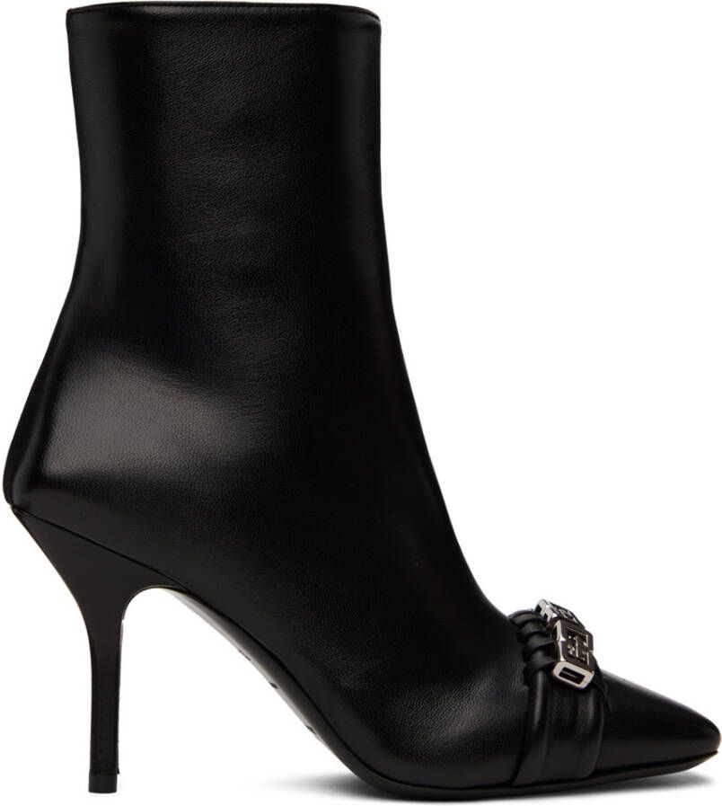 Givenchy Black G Woven Heeled Boots