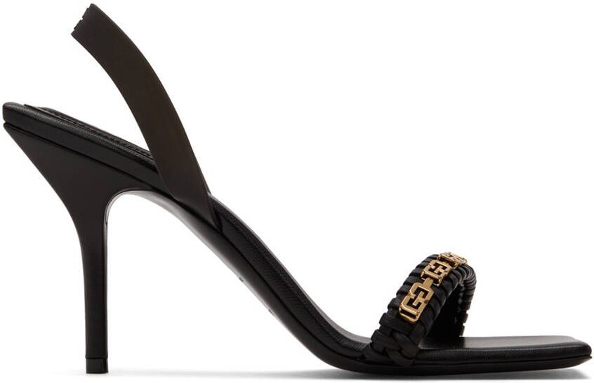 Givenchy Black G Woven Heeled Sandals