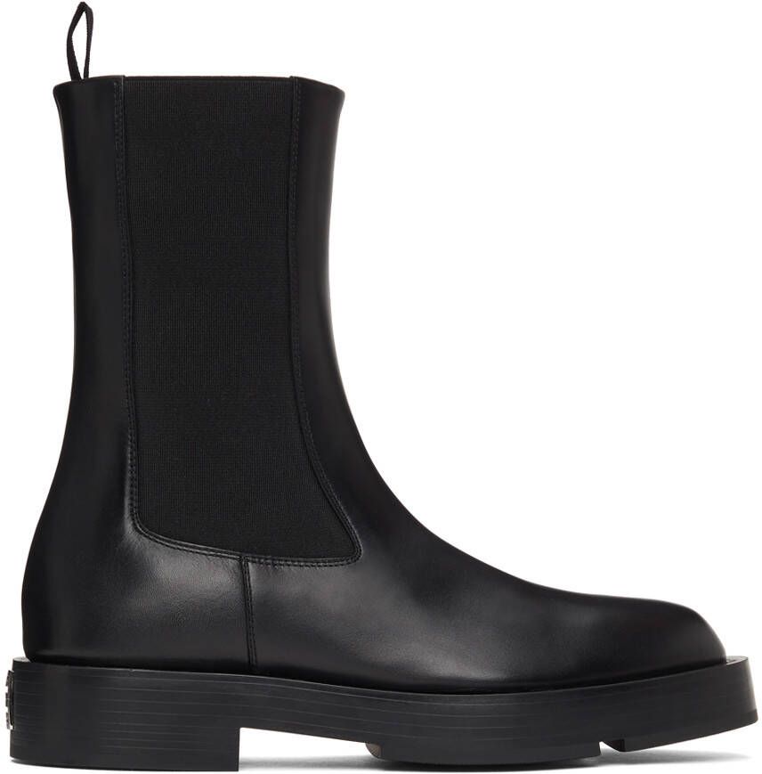 Givenchy Black Leather Chelsea Boots - Picture 4