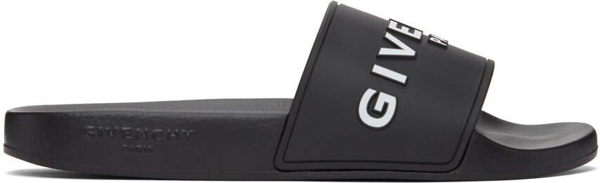 Givenchy Black Logo Flat Sandals - Picture 5