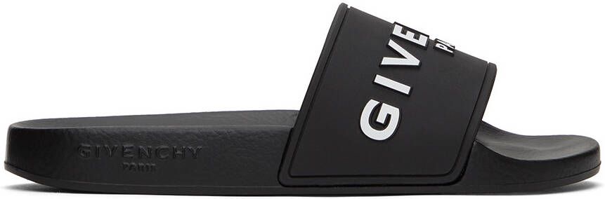 Givenchy Black Logo Flat Sandals - Picture 3