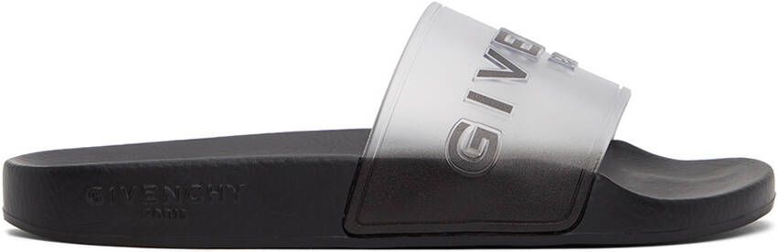 Givenchy Black Logo Flat Slides - Picture 4