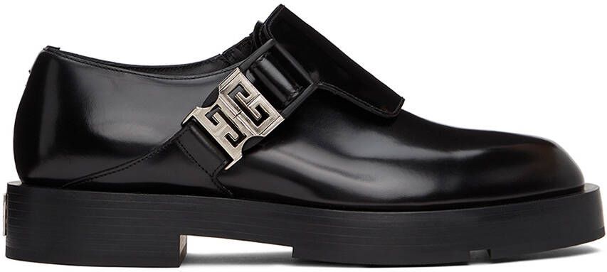 Givenchy Black Squared Buckle Loafers - Picture 4