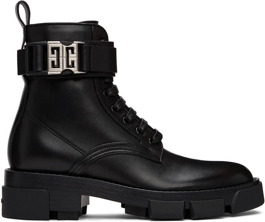 Givenchy Black Terra Combat Boots - Picture 4