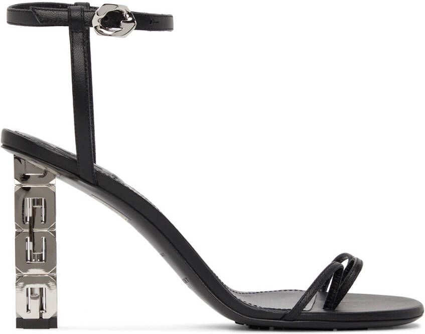 Givenchy Black Triple Toes Heeled Sandals - Picture 5