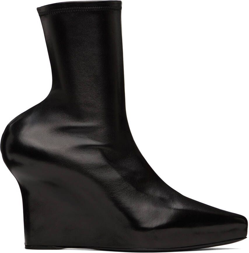 Givenchy Black Wedge Boots - Picture 5
