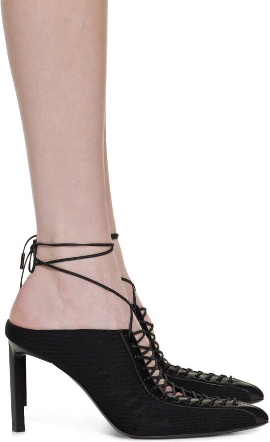 Givenchy Black Wrap Around Mules - Picture 5