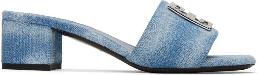 Givenchy Blue 4G Denim Mules
