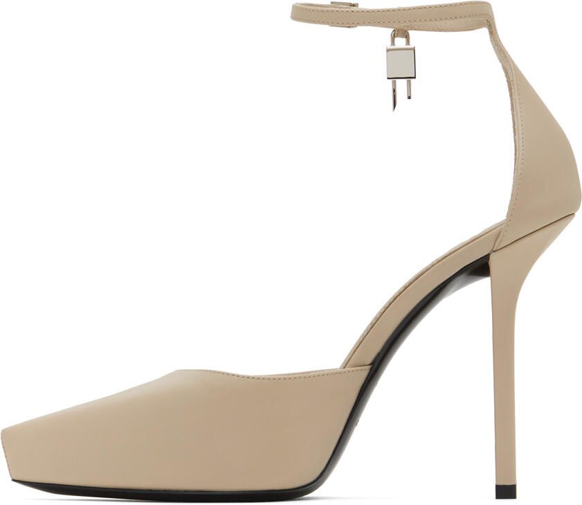 Givenchy Beige G Lock Platform Heels - Picture 2