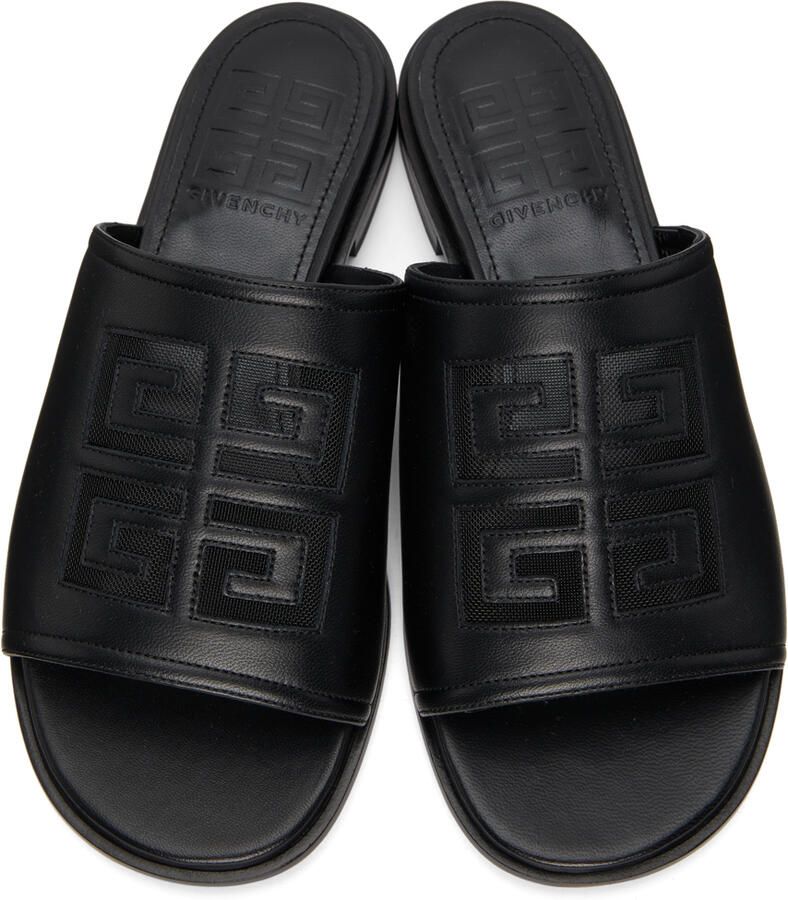Givenchy Black 4G Cut-Out Sandals
