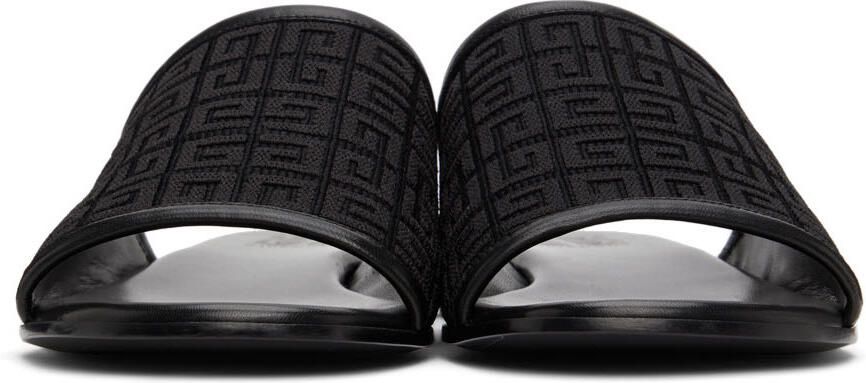 Givenchy Black 4G Mule Flat Sandals - Picture 3
