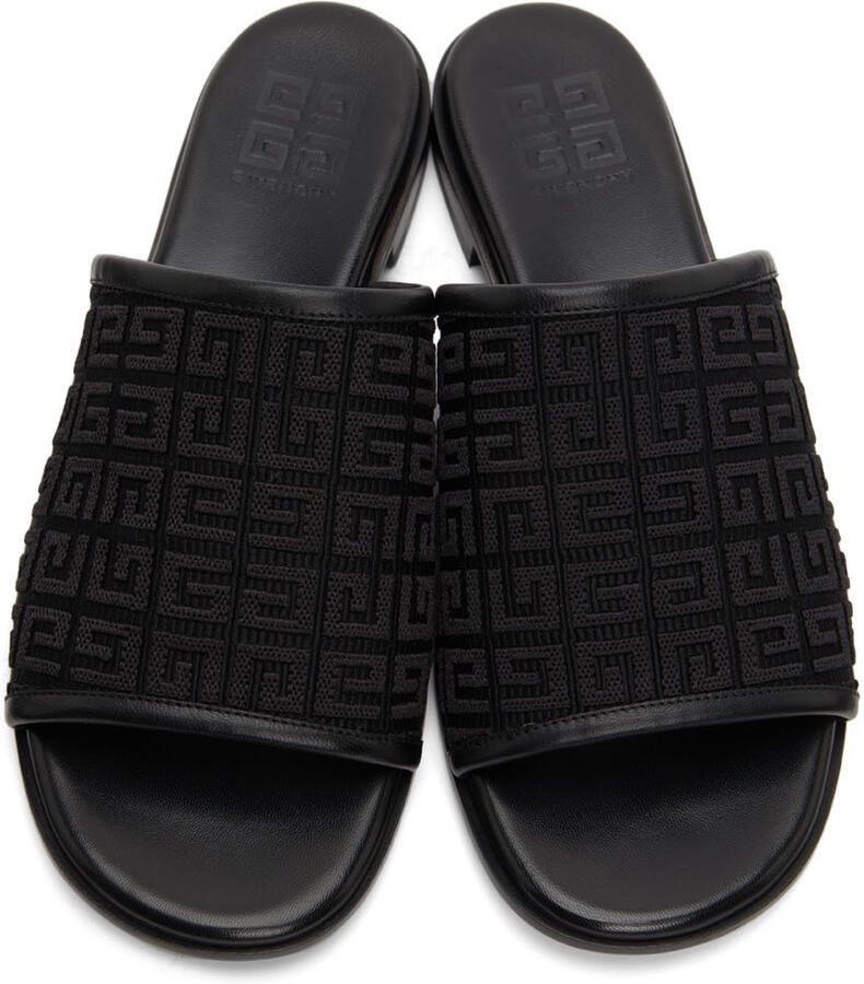 Givenchy Black 4G Mule Flat Sandals