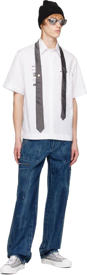 Givenchy Black & White 4G Jacquard City Sneakers - Picture 6