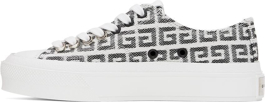 Givenchy Black & White 4G City Sneakers - Picture 4