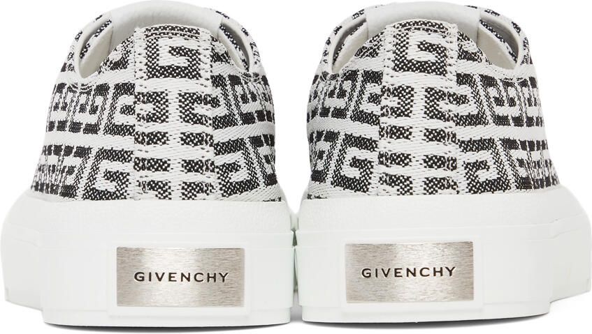 Givenchy Black & White 4G Jacquard City Sneakers