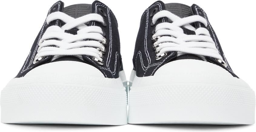Givenchy Black Canvas City Sneakers - Picture 3