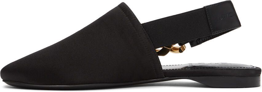 Givenchy Black Chain Slingback Mules - Picture 2