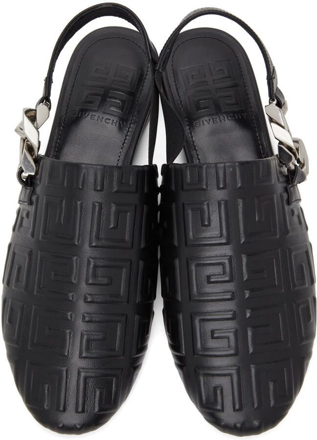 Givenchy Black G Chain Slingback Mules