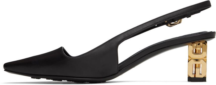 Givenchy Black G Cube Slingback Heels - Picture 3