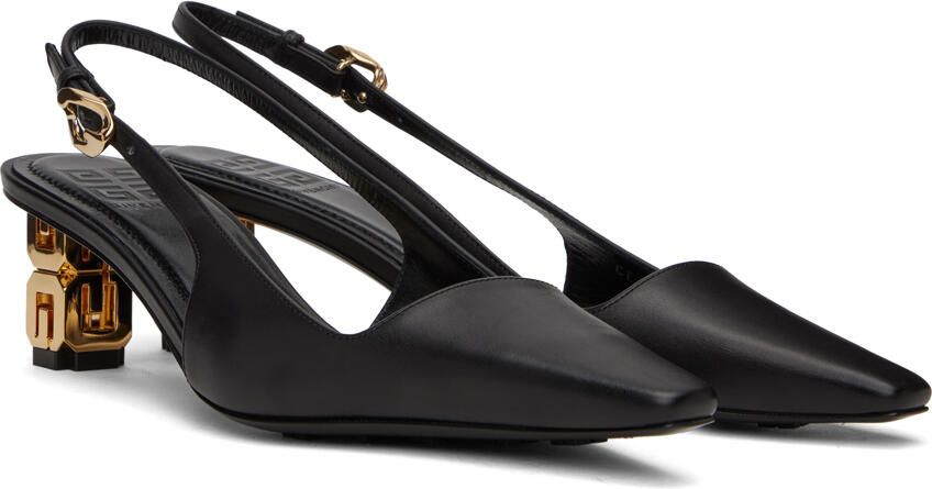 Givenchy Black G Cube Slingback Heels - Picture 2