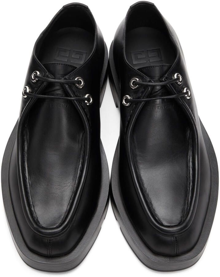 Givenchy Black Leather Squared Derbys
