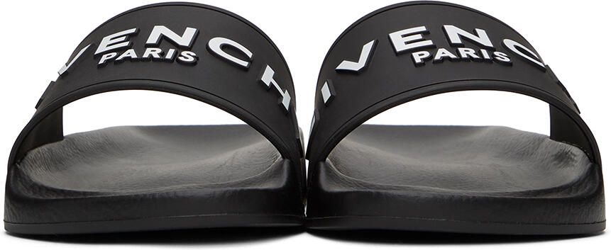 Givenchy Black Logo Flat Sandals