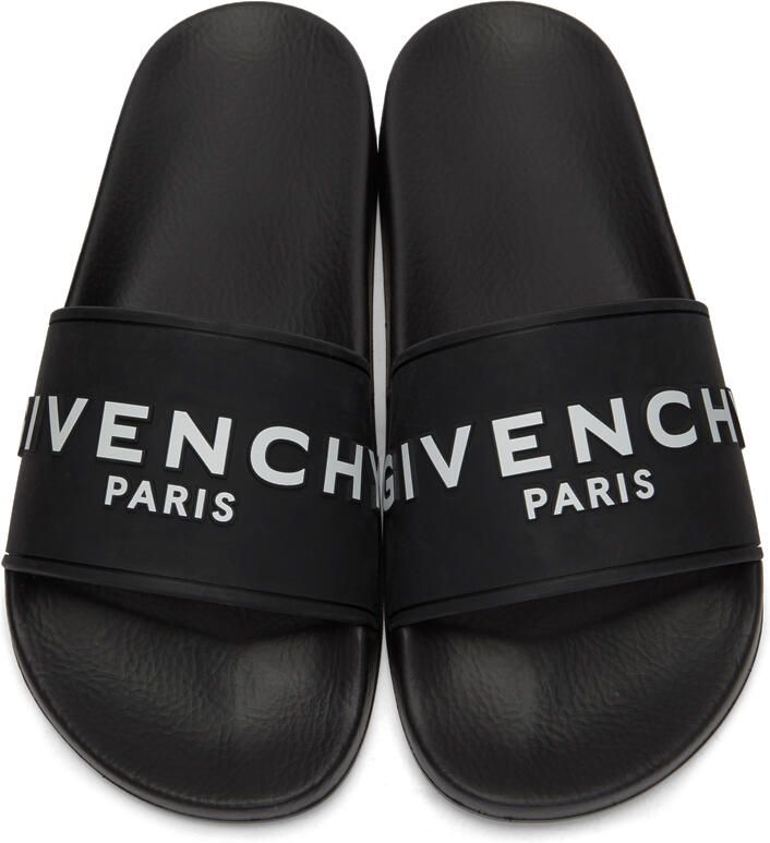 Givenchy Black Logo Pool Slides