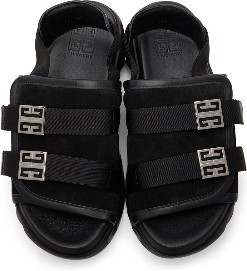 Givenchy Black Marshmallow Slingback Sandals