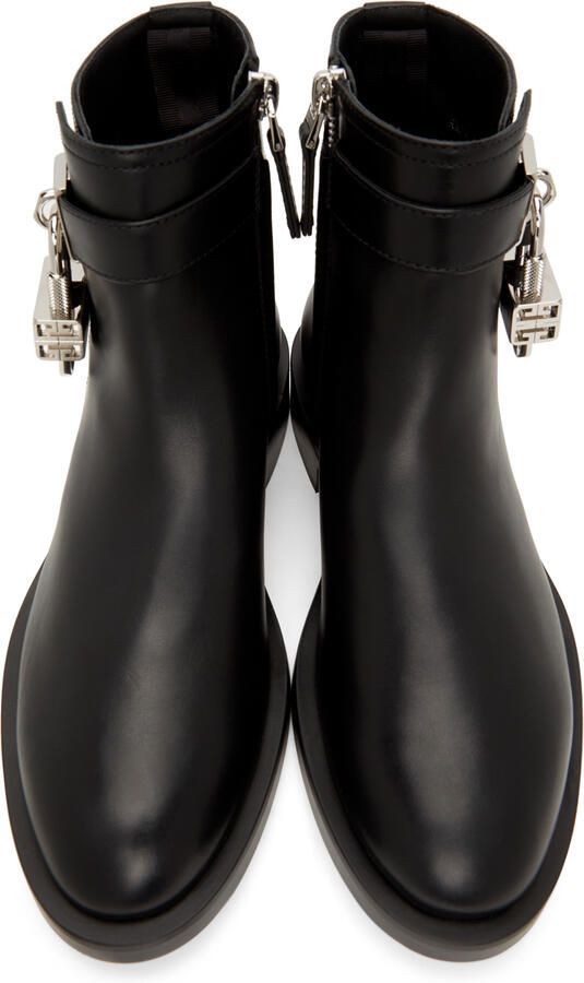 Givenchy Black Padlock Boots - Picture 3