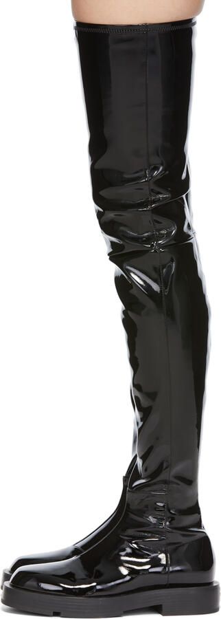 Givenchy Black Patent Tall Boots - Picture 3