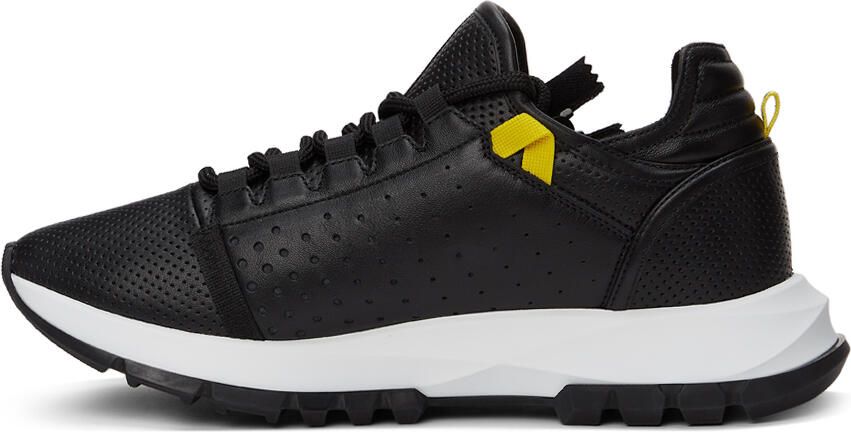 Givenchy Black Perforated Leather Spectre Runner Zip Low Sneakers - Picture 3
