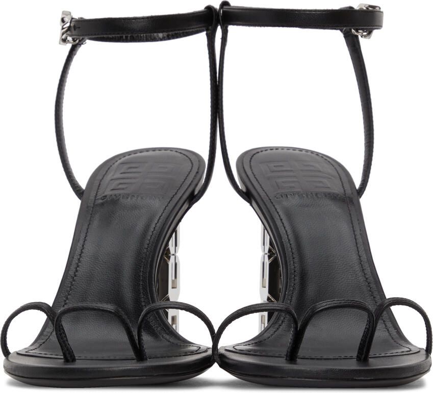 Givenchy Black Triple Toes Heeled Sandals - Picture 2