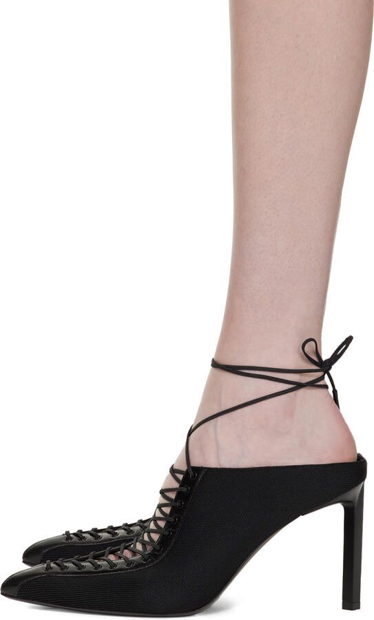 Givenchy Black Wrap Around Mules - Picture 3