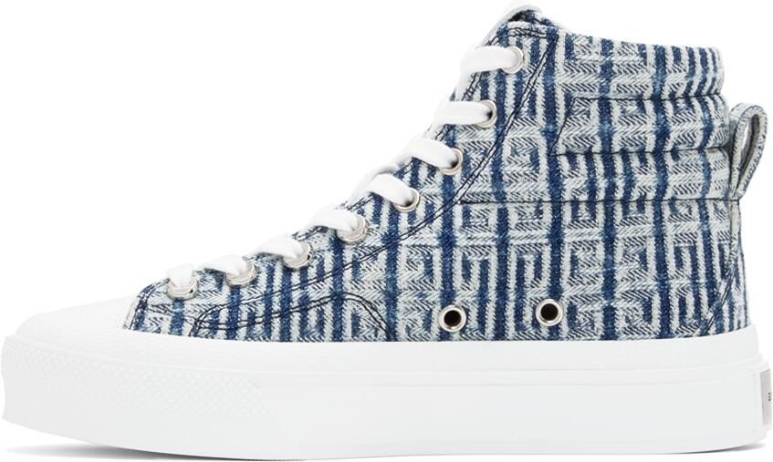 Givenchy Blue 4G City High-Top Sneakers - Picture 3