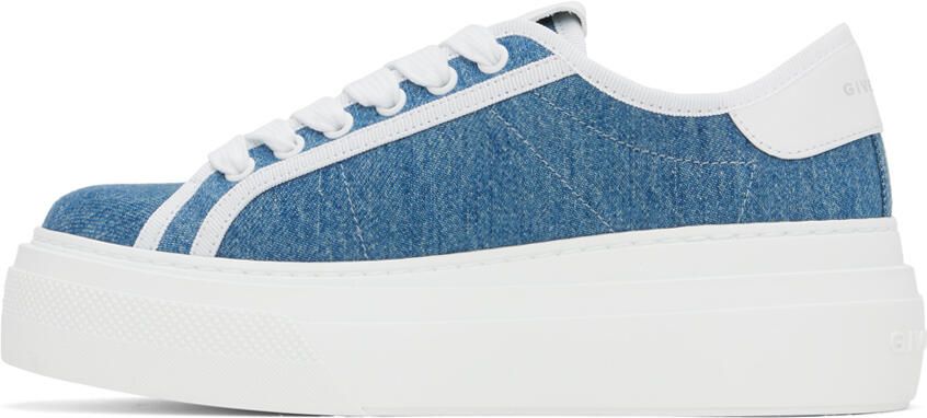 Givenchy Blue City Denim Sneakers - Picture 3