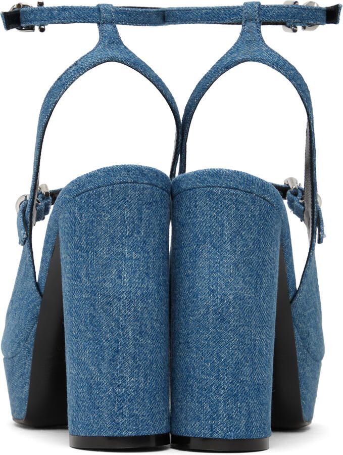 Givenchy Blue Voyou Heeled Sandals - Picture 3