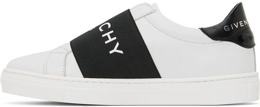 Givenchy Kids White & Black Logo Band Sneakers - Picture 3