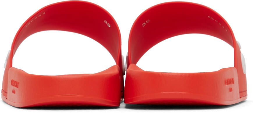 Givenchy Orange Embossed Slides